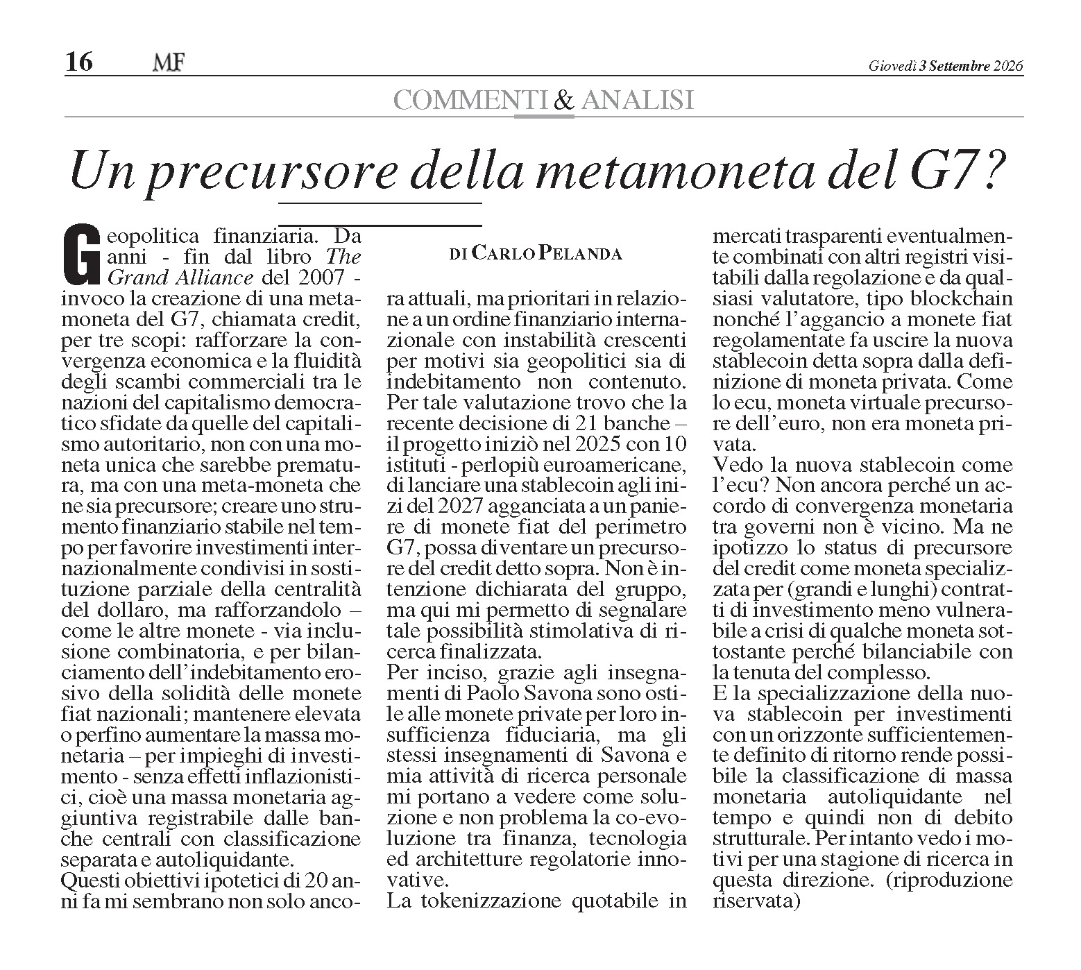 Articolo CP